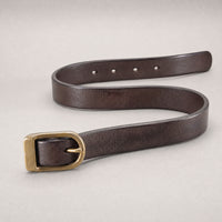 Baird Slim Full-Grain Leather Belt in Brown