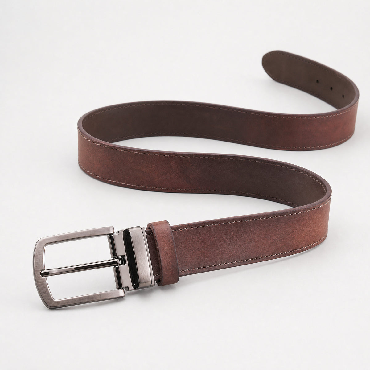 Bonham Full-Grain Leather Belt in Brown