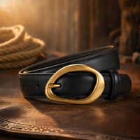 Borden Full-Grain Leather Belt in Black
