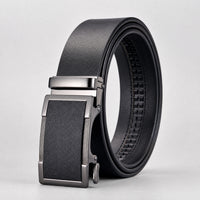 Bowie Full-Grain Leather Belt in Black