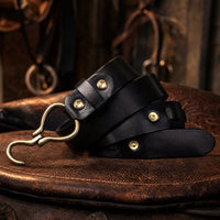Coleman Heavy-Duty Full-Grain Leather Belt in Black