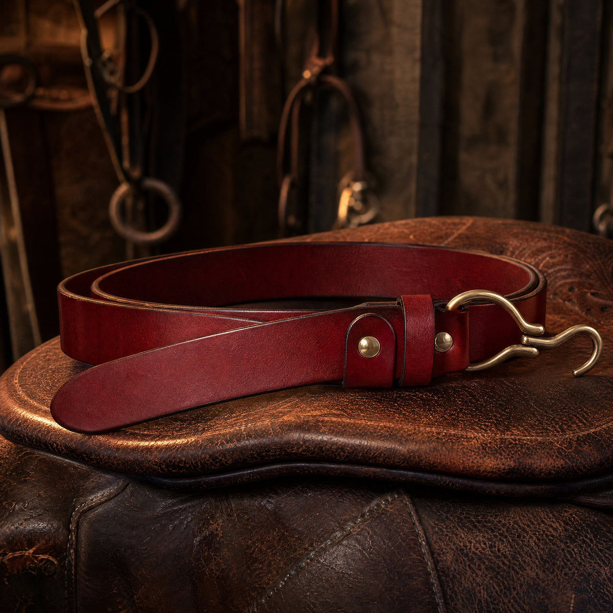 Coleman Heavy-Duty Full-Grain Leather Belt in Brown