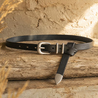Gonzales Slim Full-Grain Leather Belt