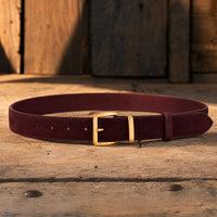 Hebbronville Full-Grain Leather Belt in Oxblood