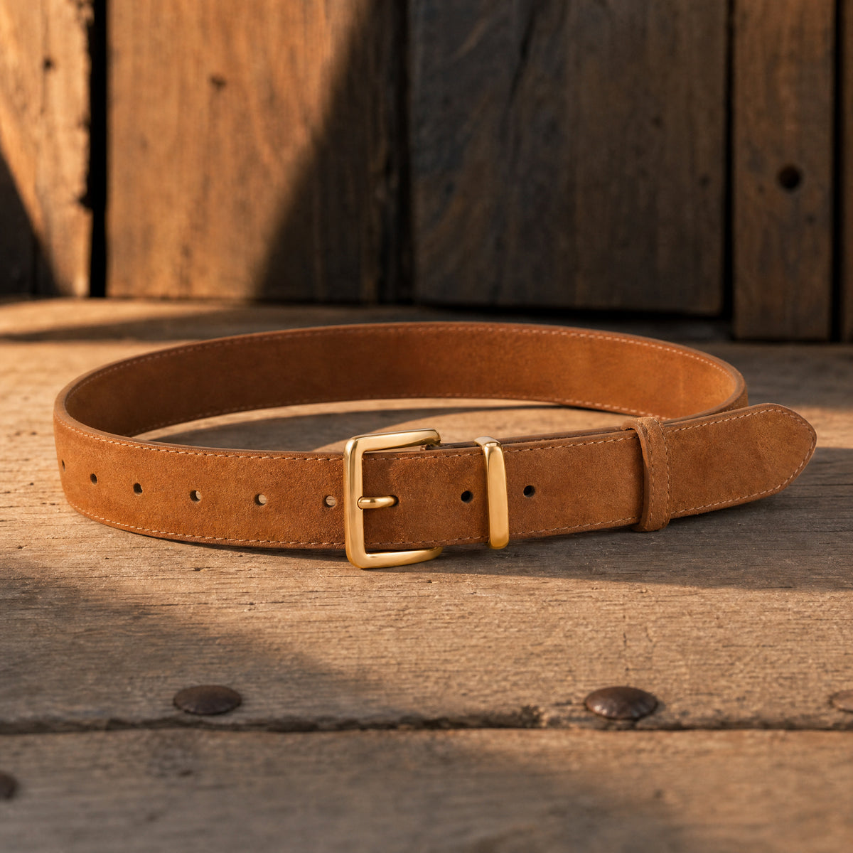 Hebbronville Full-Grain Leather Belt in Tan