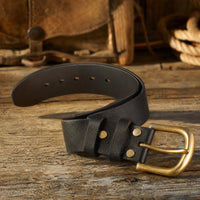 Mathis Full-Grain Leather Belt in Black