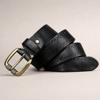 Merkel Full-Grain Leather Belt in Black