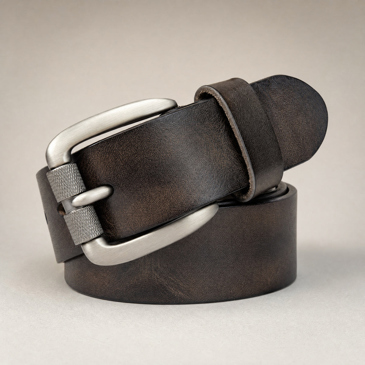 Paducah Full-Grain Leather Belt in Black