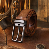 Pleasanton Full-Grain Leather Belt in Tan