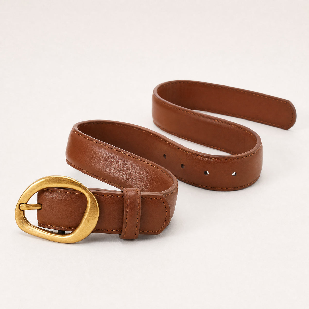 Scurry Full-Grain Leather Belt in Brown