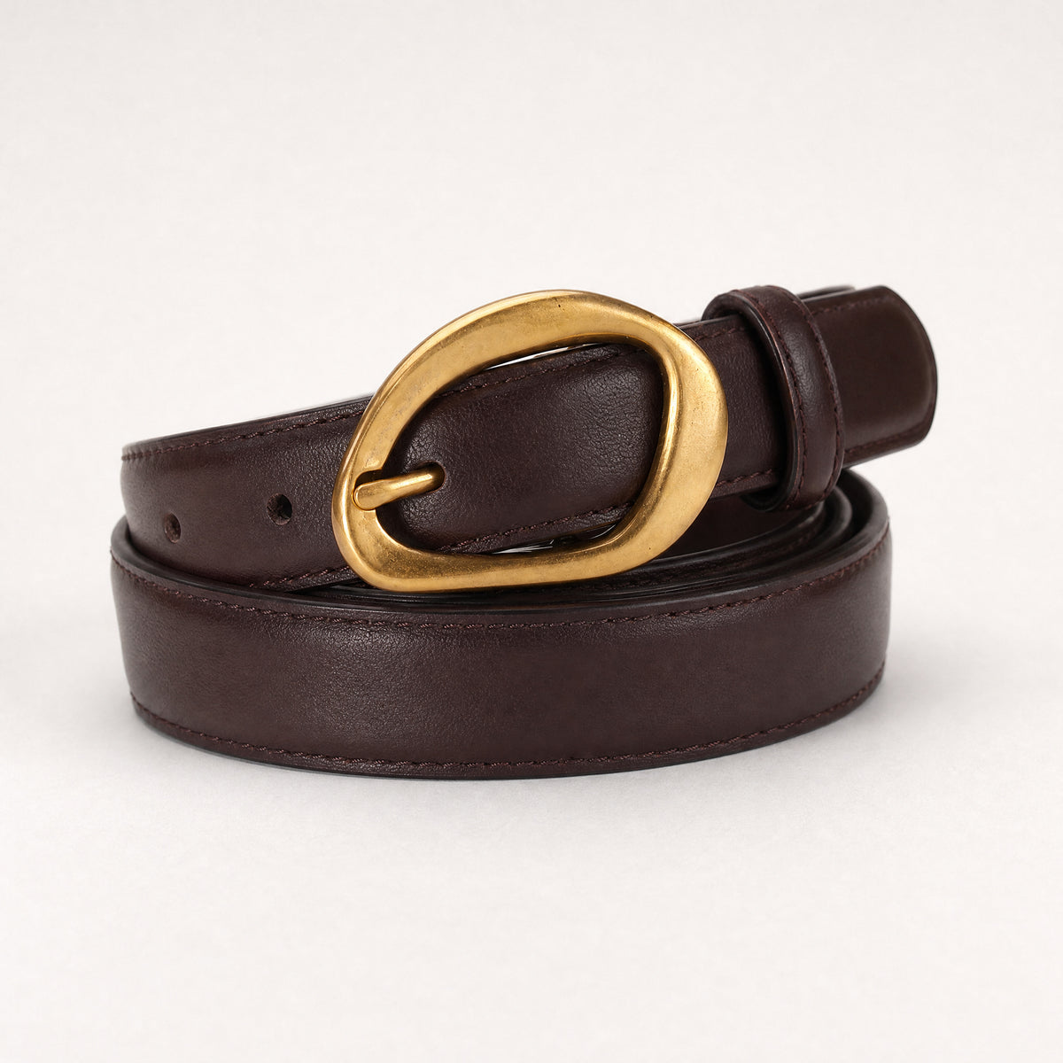 Scurry Full-Grain Leather Belt in Dark Brown