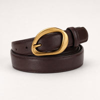 Scurry Full-Grain Leather Belt in Dark Brown