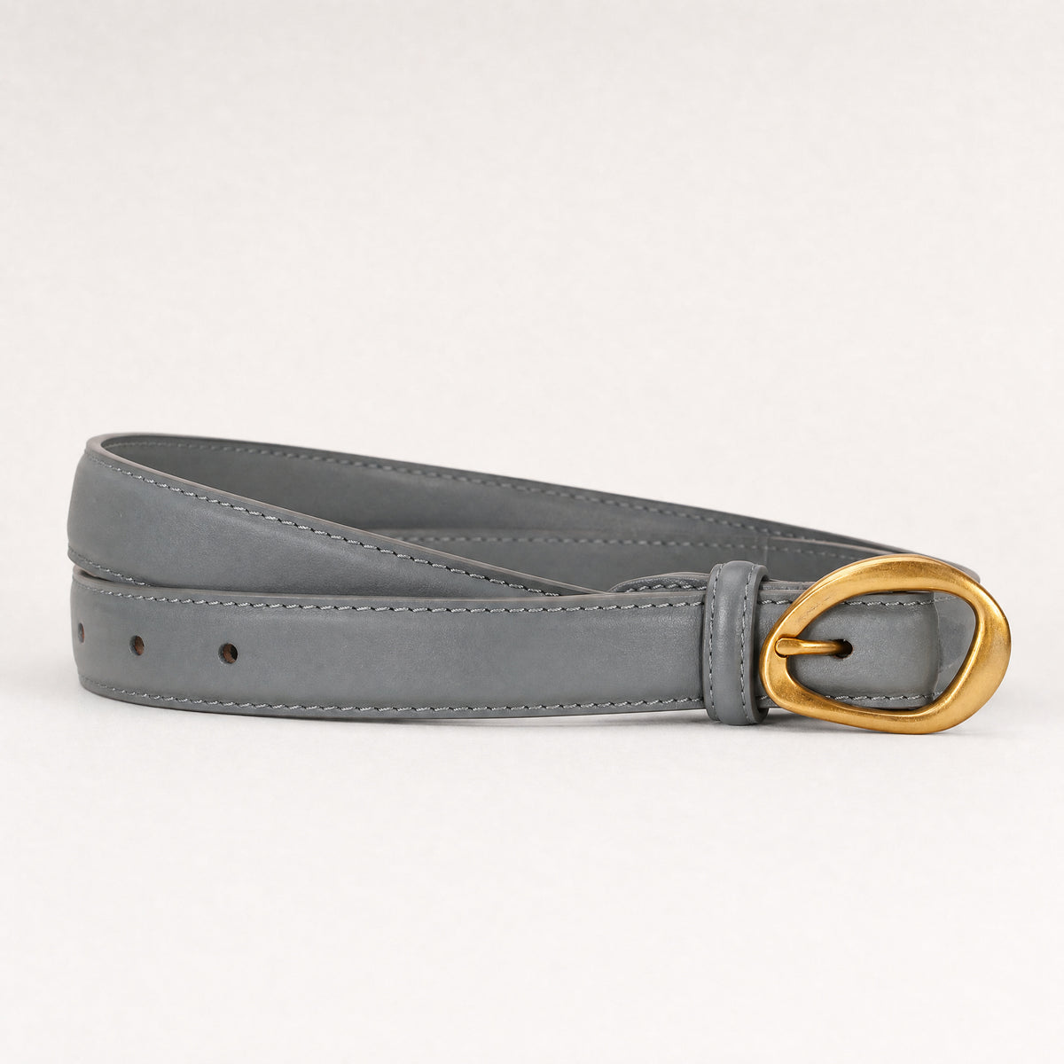Scurry Full-Grain Leather Belt in Gray