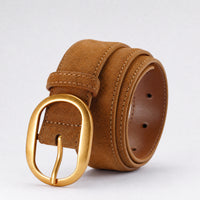 Shiner Full-Grain Leather Belt in Tan