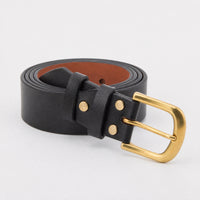 Sinton Full-Grain Leather Belt in Black