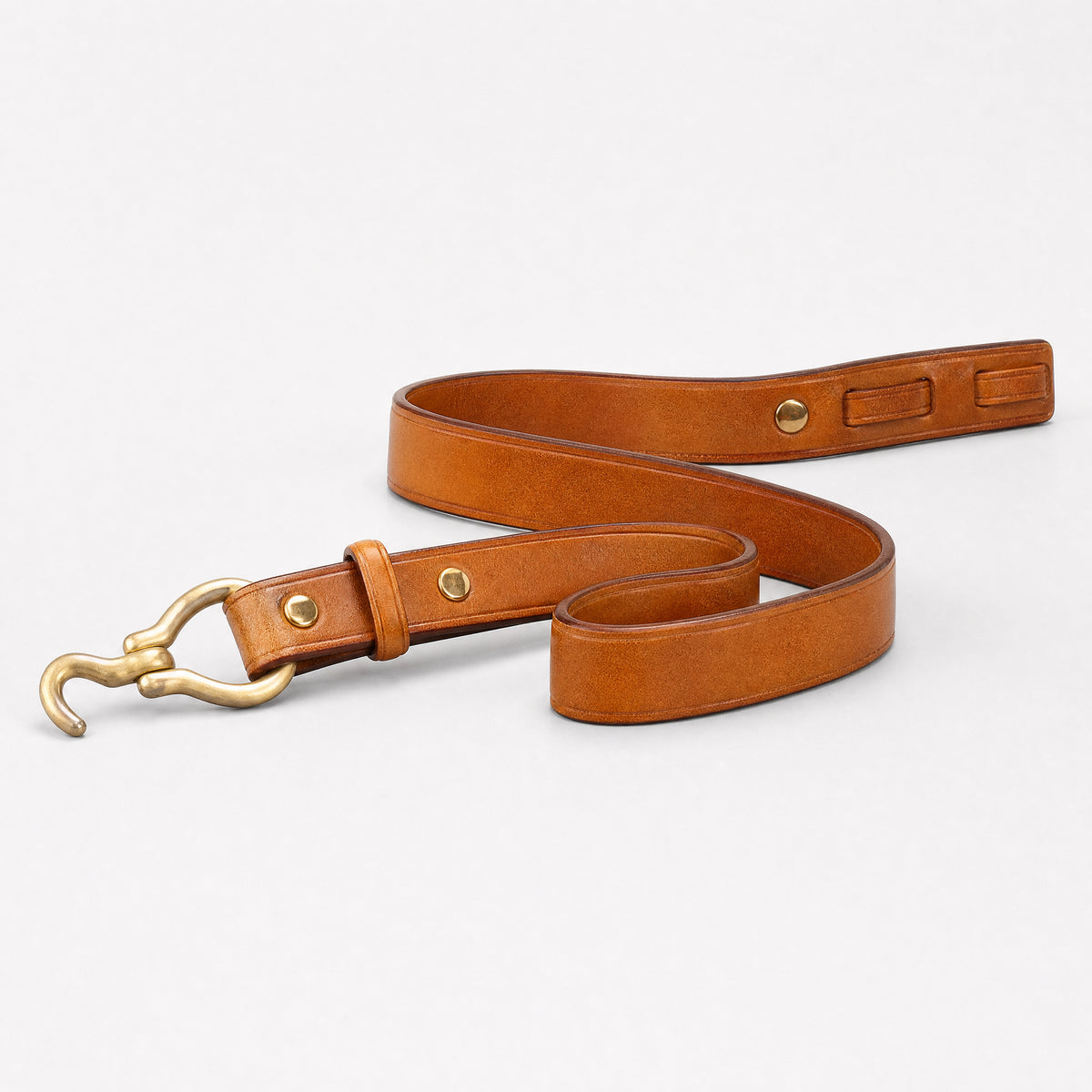 Strawn Slim Full-Grain Leather Belt in Tan