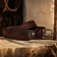 Sweetwater Full-Grain Leather Belt in Dark Brown