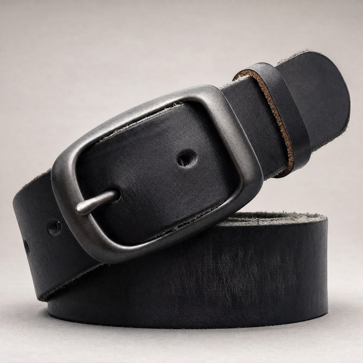 Wimberley Full-Grain Leather Belt in Black