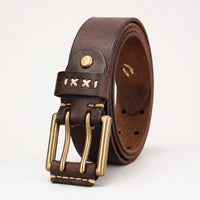 Zapata Heavy-Duty Full-Grain Leather Belt in Brown