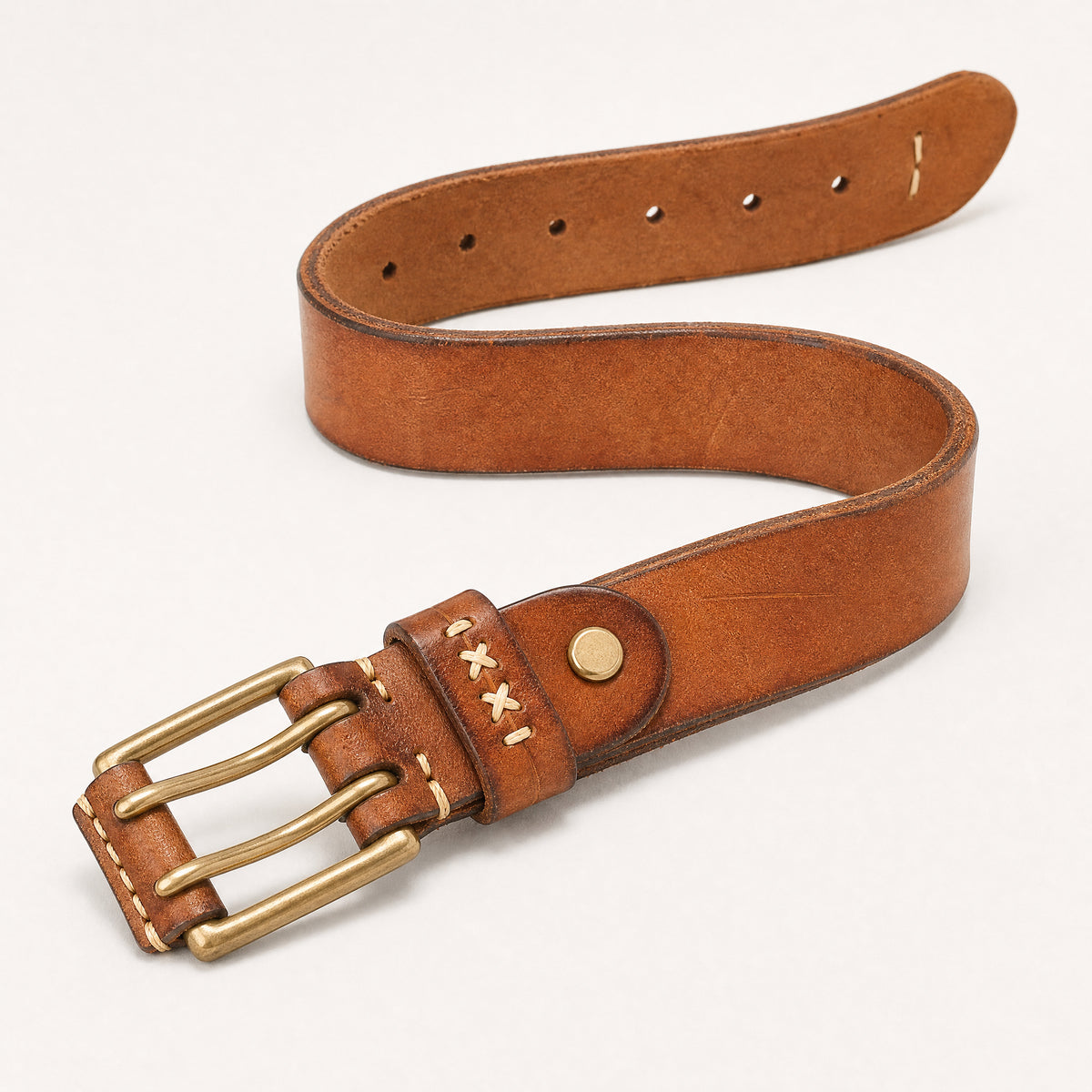 Zapata Heavy-Duty Full-Grain Leather Belt in Tan